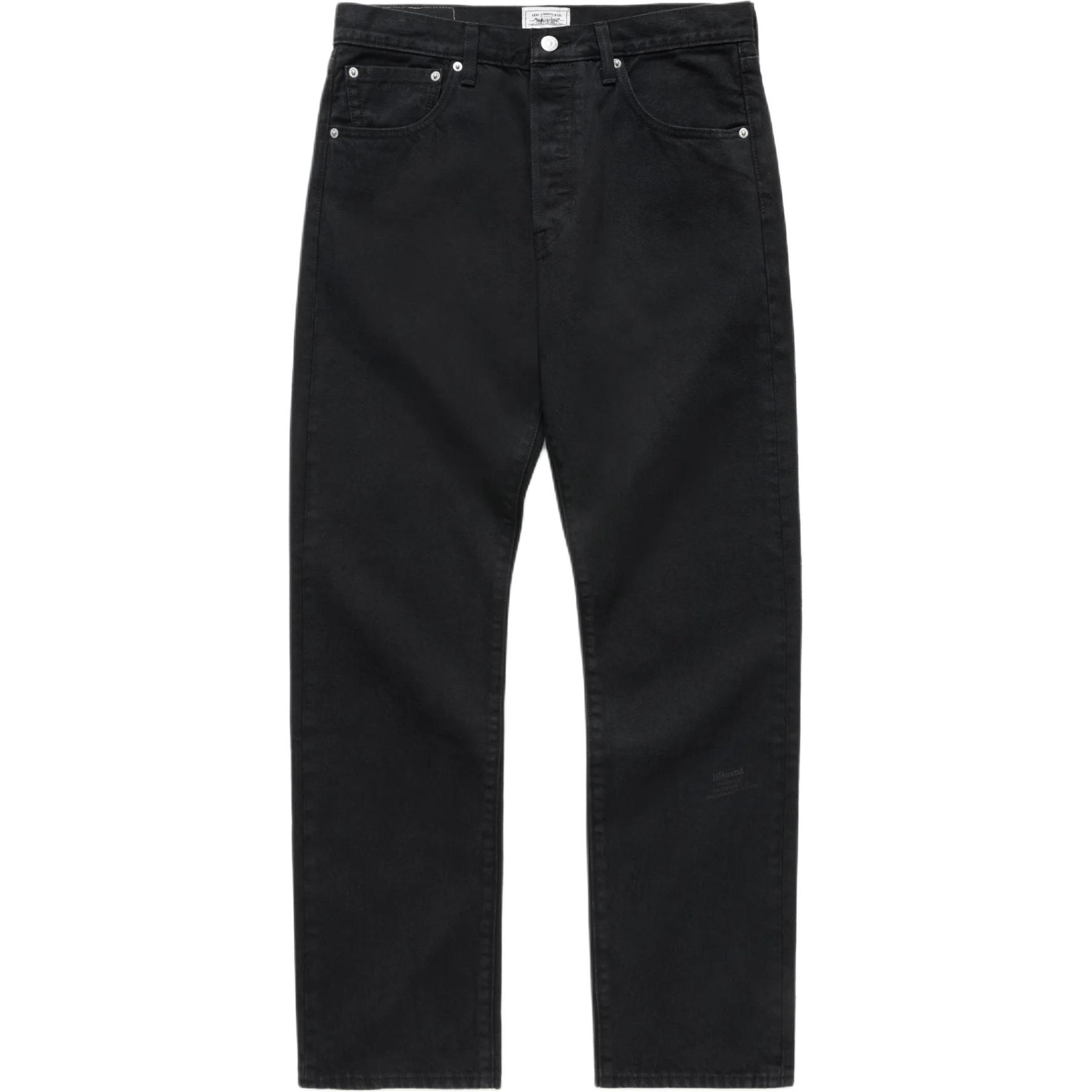 Levi'S Levi’s x JJJJound FW24 Unisex Black Mid-Rise Straight Jeans with Back Logo Patch A9525-0002