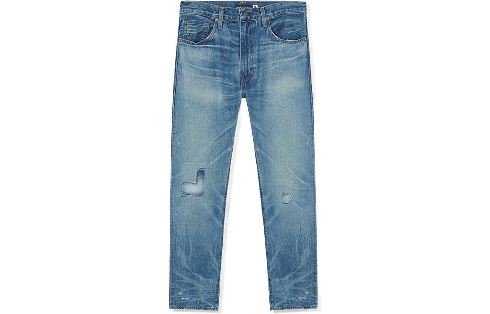 Levi'S Levis Blue Straight Fit Distressed Jeans 17599-0012