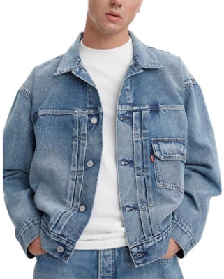 Levi'S Levis x Beams Loose Fit Solid Denim Jacket Blue Color. A2265-0000 Details for Levi'S Levis x Beams Loose Fit Solid Denim Jacket Blue Color. A2265-0000