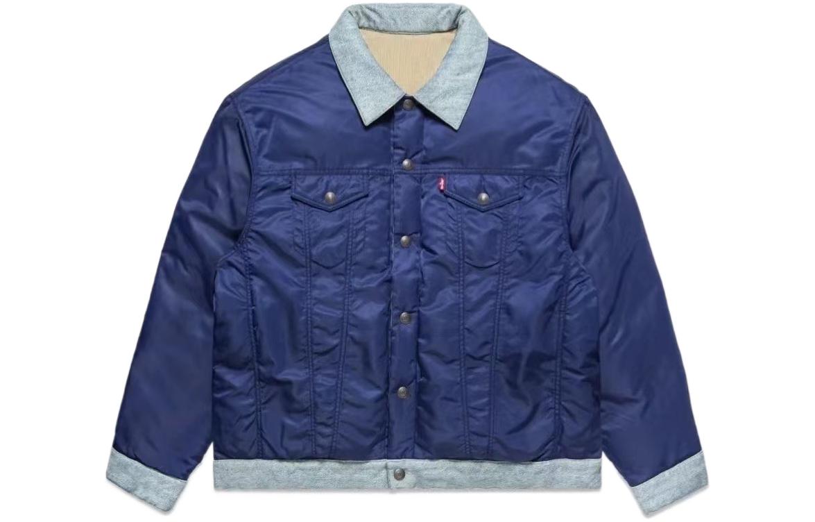 Levi'S Levis x CLOT Patchwork Reversible Jacket Unisex Navy Blue SESC230561