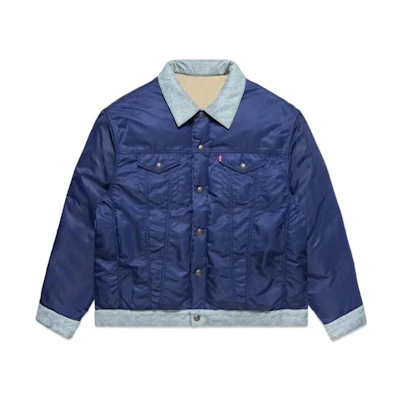 Levi'S Levis CLOT Patchwork Reversible Jacket Unisex Navy Blue SESC230561