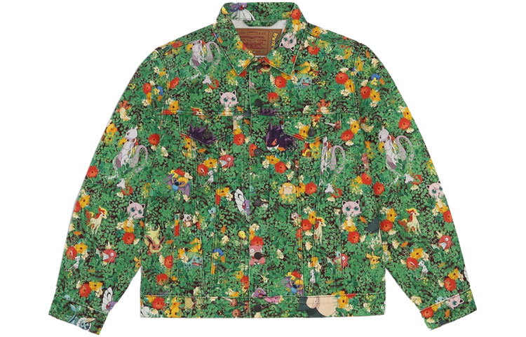 Levi'S Levis x Pokémon Printed Denim Jacket with Collar for Men Multicolor 77380-0041