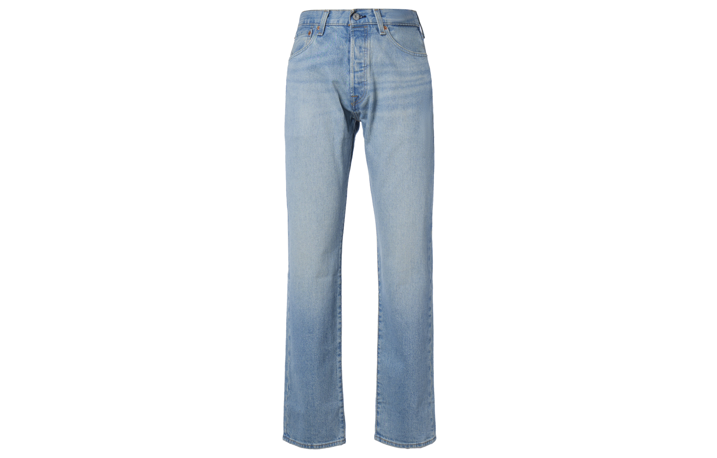 Levi's Light Blue Straight-Leg Button-Fly Washed Jeans 00501-3184