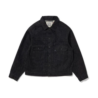 Levi's LMC Premium Loose Fit Black Grey Denim Jacket for Men 21261-0025