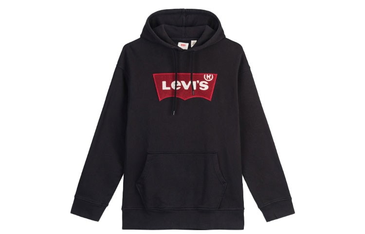 Levi's Logo Patch Pullover Sweatshirt Black 56629-0000