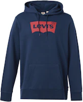 Levi's Logo Print Pullover Hoodie Unisex Blue 19622-0007 Levi's Logo Print Pullover Hoodie Unisex Blue 19622-0007