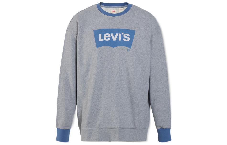 Levi's Logo Print Pullover Long Sleeve Sweatshirt Men’s Grey. 38712-0050