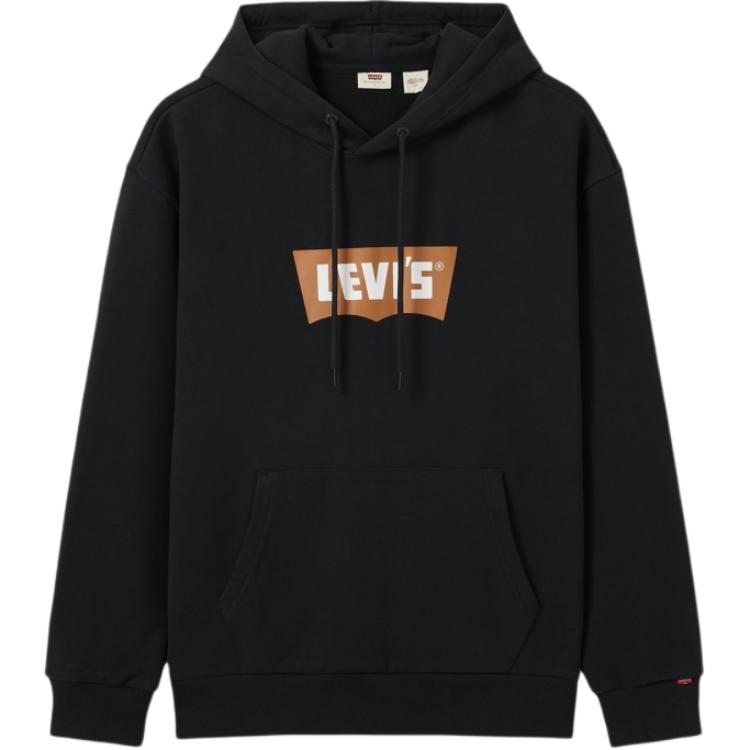 Levi's Loose Fit Batwing Logo Hoodie Black - Long Sleeve Pullover 0018O-0002