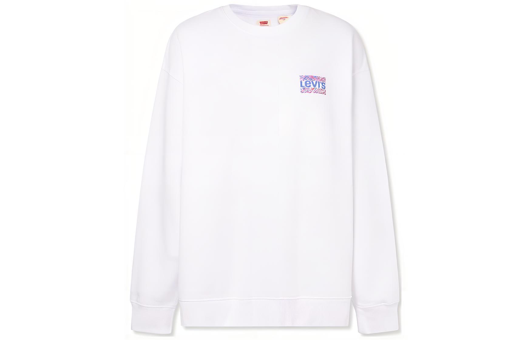 Levi's Loose Fit Crewneck Pullover Sweatshirt White 38712-0072