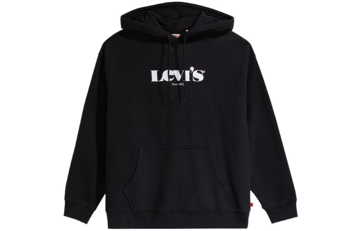 Levi's Loose Fit Hoodie with Letter Print - Black 38479-0039 圖 2