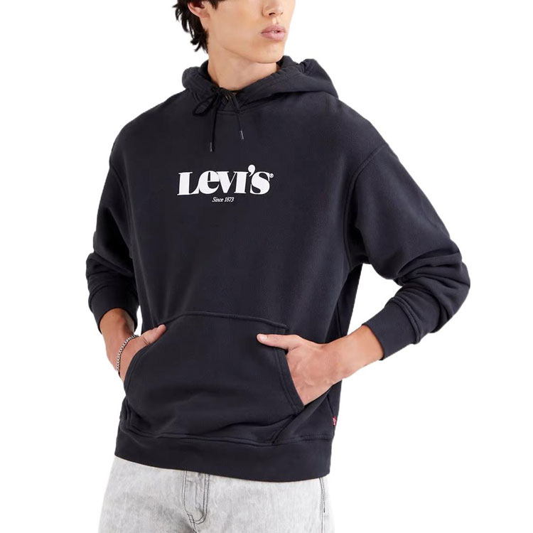 Levi's Loose Fit Hoodie with Letter Print - Black 38479-0039 圖 3