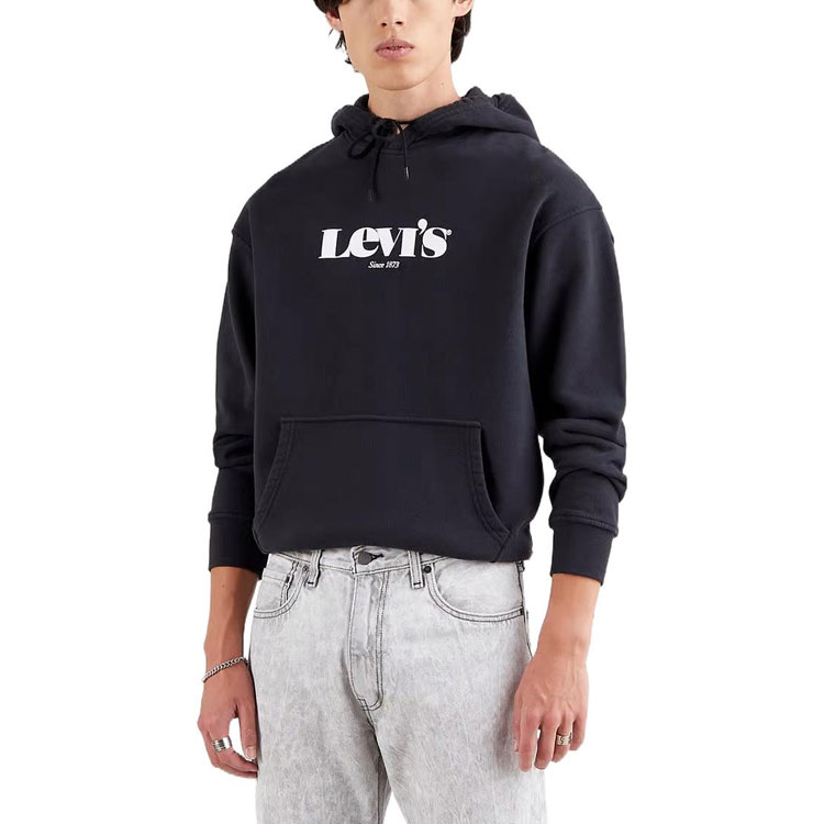 Levi's Loose Fit Hoodie with Letter Print - Black 38479-0039 圖 4