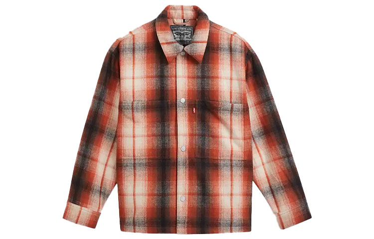 Levi's Loose Fit Plaid Casual Jacket Unisex Multicolor A0681-0001