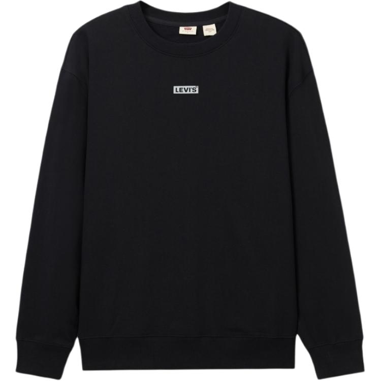 Levi's Loose Fit Printed Ribbed Crewneck Sweatshirt Men - Black 0019C-0000