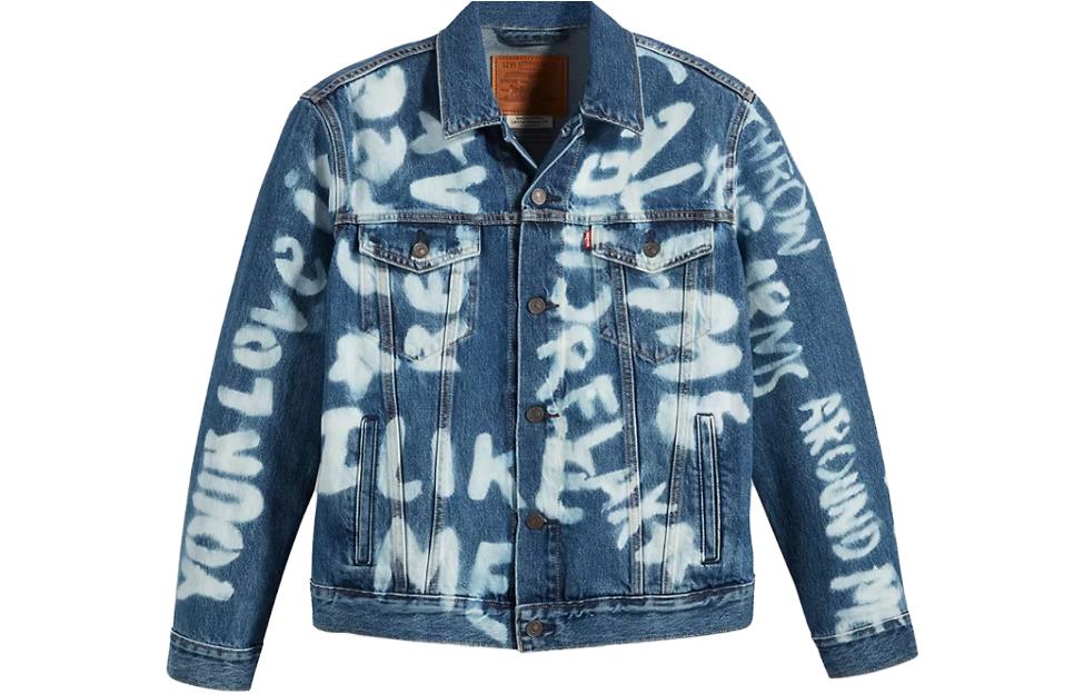 Levi's Loose Logo Print Long Sleeve Denim Jacket Blue 72334-0654