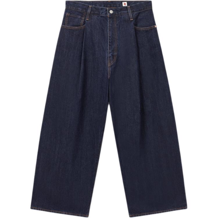 Levi's Loose Wide-Leg Denim Jeans with Metal Zipper - Dark Blue A9136-0001