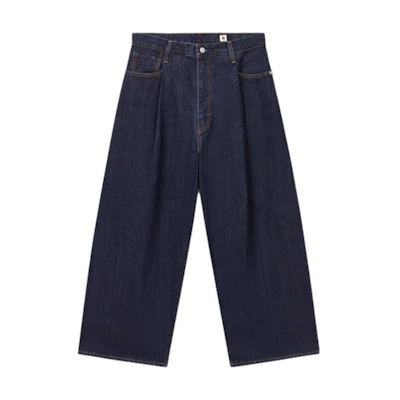 Levi's Loose Wide-Leg Denim Jeans with Metal Zipper - Dark Blue A9136-0001