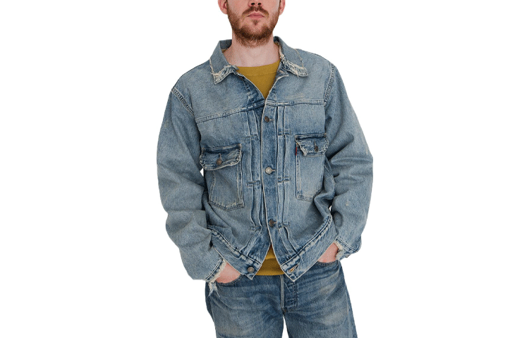 Levi's LVC Japan Type 2 Vintage Denim Jacket for Men Blue A0448-0002