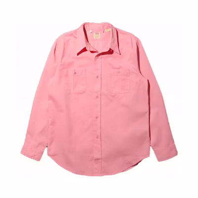 Levi's Men’s Vintage Pink Solid Long Sleeve Casual Shirt 84532-0000