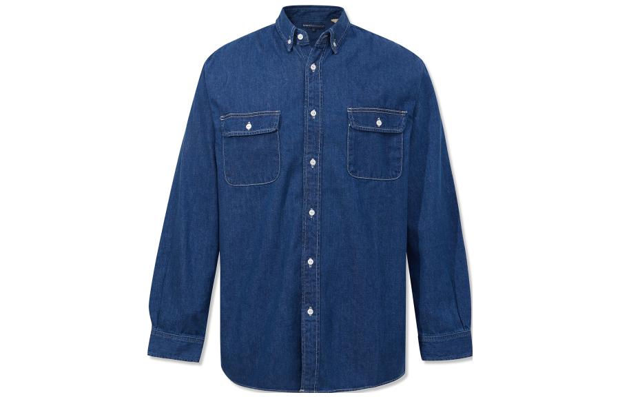 Levi's Midnight Blue Collection Solid Long-Sleeve Denim Shirt Blue Men’s A4368-0000