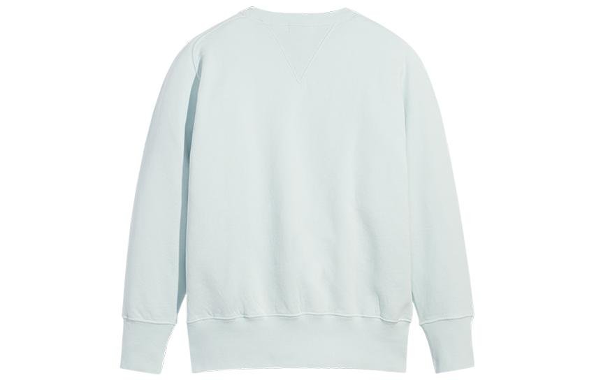 Lookbook Levi''s 極簡風純色圓領休閒長袖衛衣 藍色 21931-0034