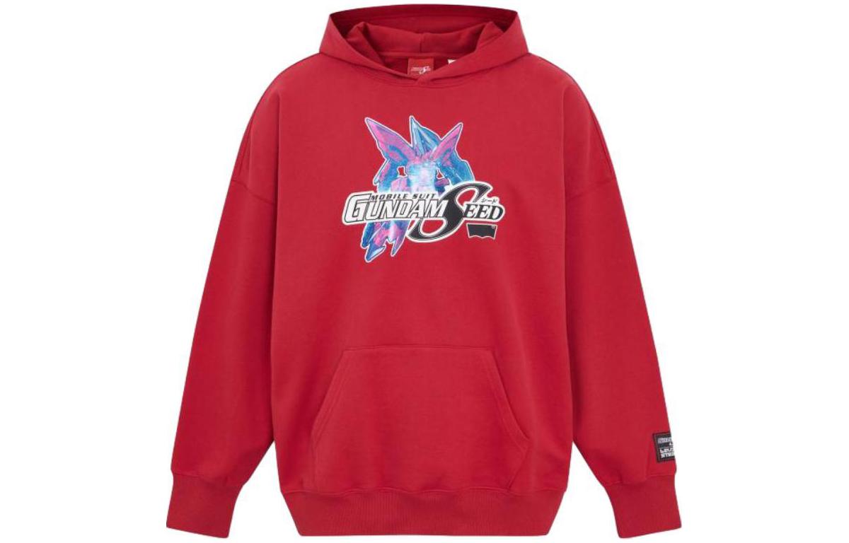 Levi's Mobile Suit Gundam Printed Red Hoodie for Men A7415-0000 圖 2