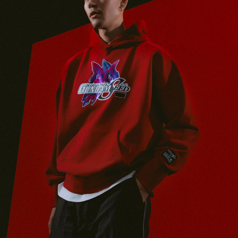 Levi's Mobile Suit Gundam Printed Red Hoodie for Men A7415-0000 圖 4