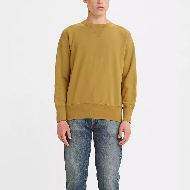 Shop Levi''s 橄欖綠棉質長袖圓領套頭毛衣 21931-0033