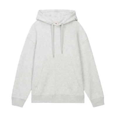 Levi's Oversized Embroidered Pullover Hoodie for Men - Gray 0019F-0000