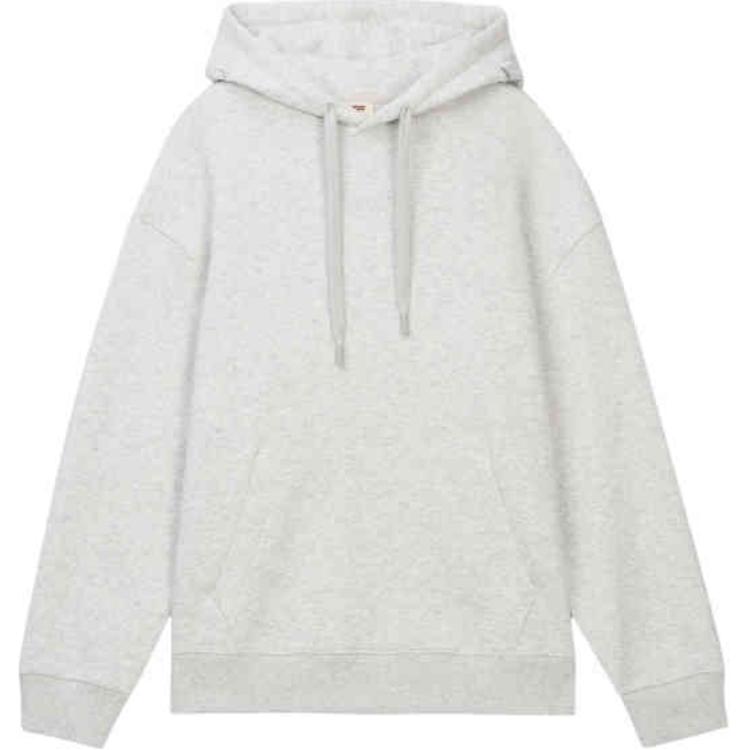 Levi's Oversized Embroidered Pullover Hoodie for Men - Gray 0019F-0000 圖 2
