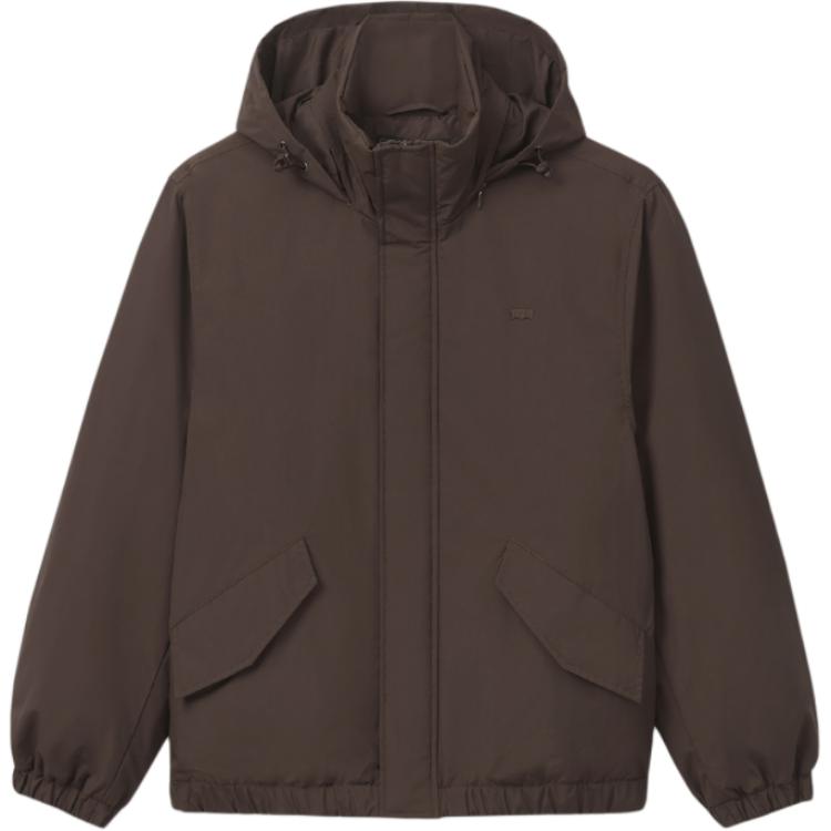 Buy Chaqueta Marrón con Capucha Plegable y Cremallera de Levi's. 002HP-0001