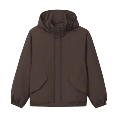 Levi's Packable Hooded Comfort Zip Long Sleeve Down Jacket Brown () 002HP-0001