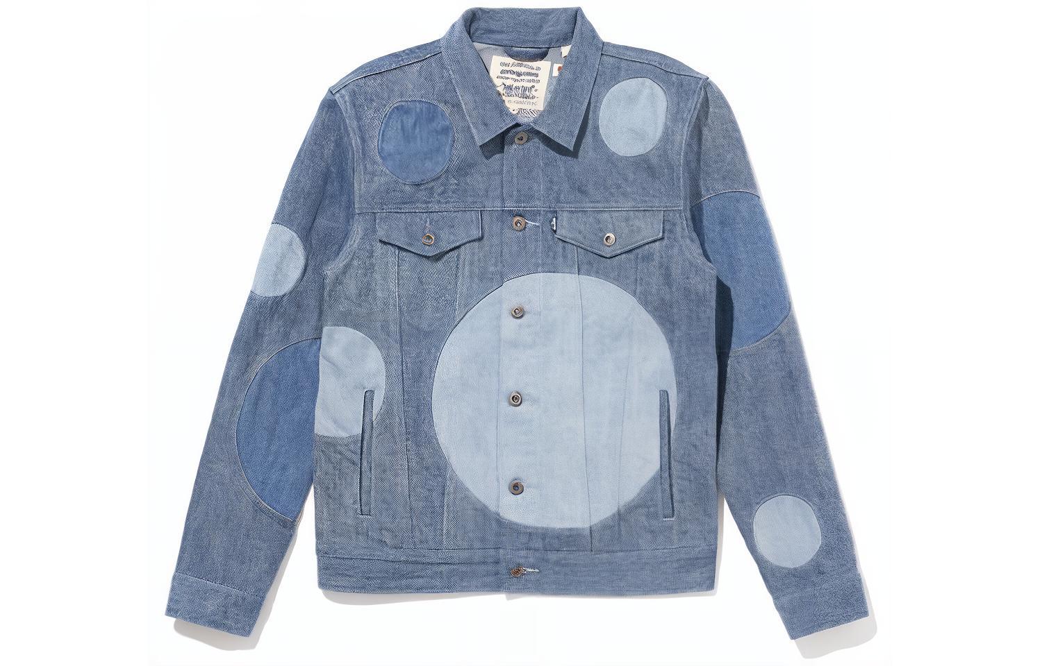 Levi's Patched Distressed Button Flap Pocket Denim Jacket Men Navy Blue 67485-0022