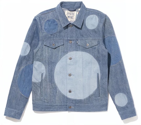 Levi's Patched Distressed Button Flap Pocket Denim Jacket Men Navy Blue 67485-0022 Buy Levi's Patched Distressed Button Flap Pocket Denim Jacket Men Navy Blue 67485-0022