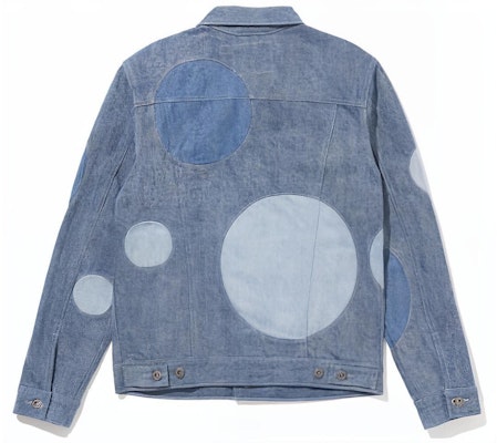 Levi's Patched Distressed Button Flap Pocket Denim Jacket Men Navy Blue 67485-0022 Lookbook Levi's Patched Distressed Button Flap Pocket Denim Jacket Men Navy Blue 67485-0022