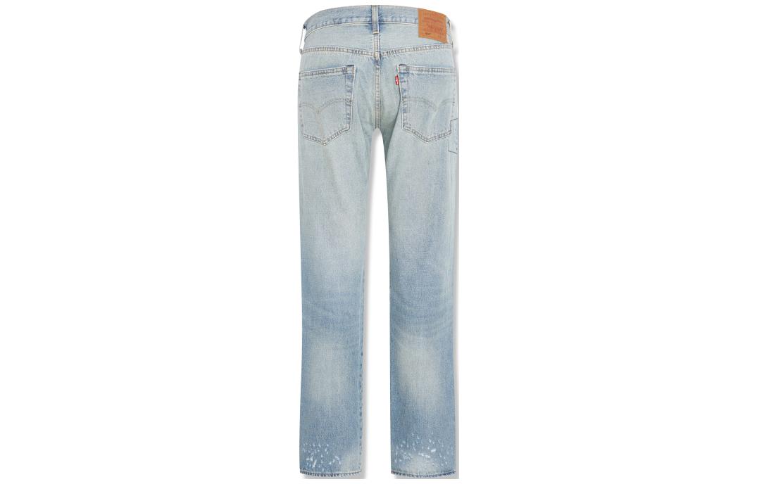 Lookbook 리바이스 패치워크 디스트레스트 편안한 남성용 청바지 연청. 00501-3521