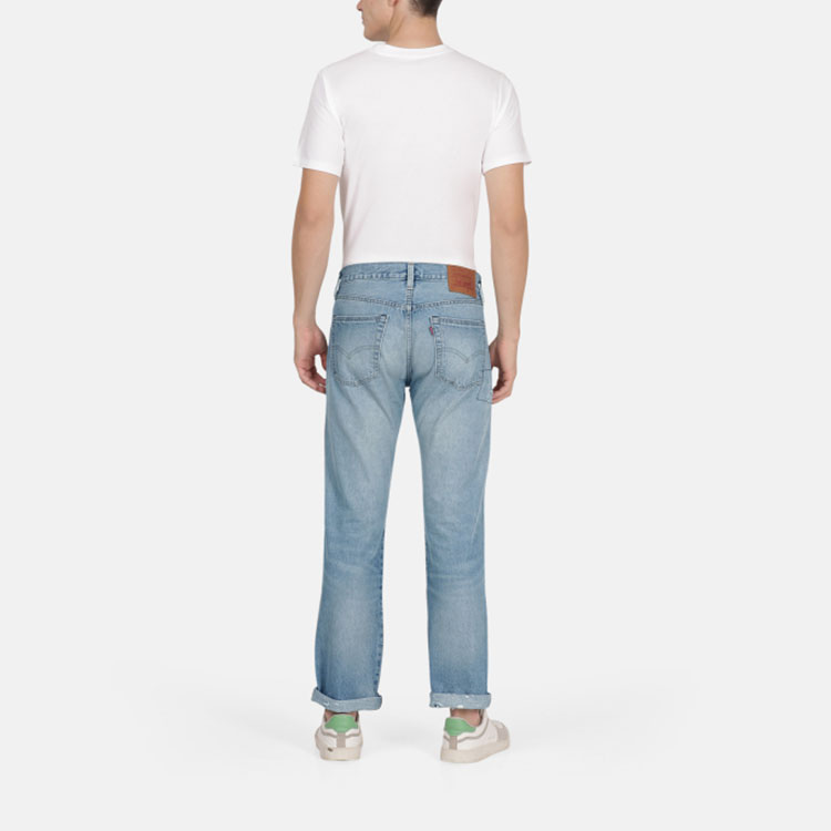 Purchase 리바이스 패치워크 디스트레스트 편안한 남성용 청바지 연청. 00501-3521