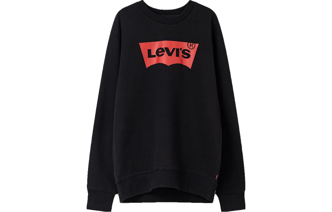Levi's Pullover Sweatshirt Letter Print Black. A4957-0000