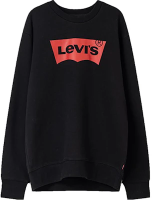 Levi's Pullover Sweatshirt Letter Print Black. A4957-0000 Buy Levi's Pullover Sweatshirt Letter Print Black. A4957-0000