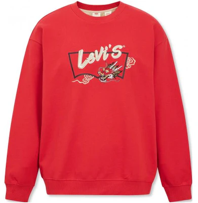 Levi's Red Dragon Year Limited Crewneck Embroidered Sweatshirt A7812-0000 Buy Levi's Red Dragon Year Limited Crewneck Embroidered Sweatshirt A7812-0000