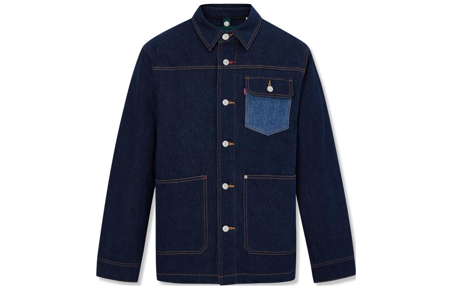 Levi's Retro Thick Long-Sleeve Jacket with Versatile Turn-Down Collar A7759-0001