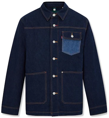 Levi's Retro Thick Long-Sleeve Jacket with Versatile Turn-Down Collar A7759-0001 Order Levi's Retro Thick Long-Sleeve Jacket with Versatile Turn-Down Collar A7759-0001