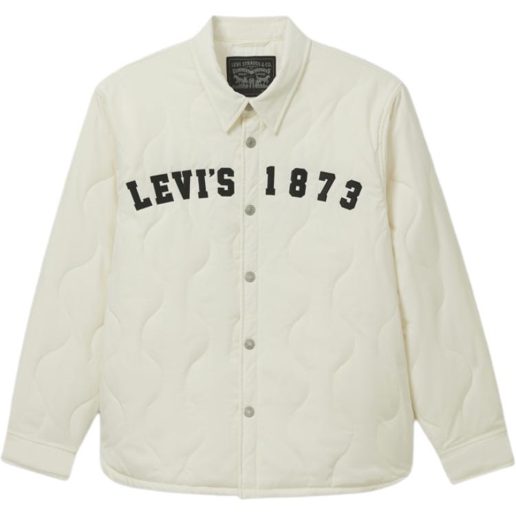 Levi's Simple Letter Casual Long-Sleeve White Jacket Unisex 002HE-0001