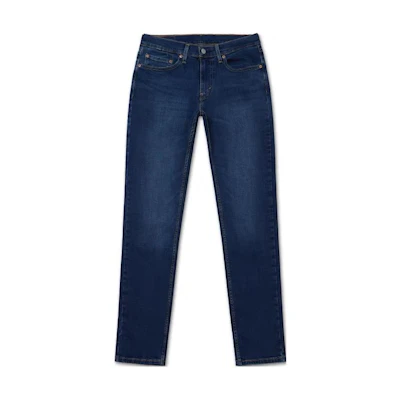 Levi's Slim Fit Mid Waist Solid Blue Jeans with Zipper 04511-2595