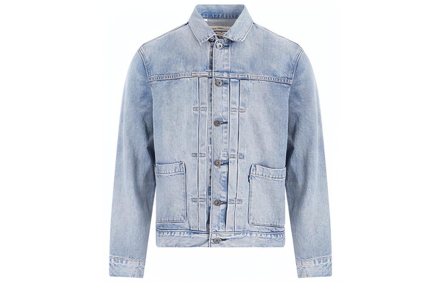 Levi's Solid Blue Long Sleeve Denim Jacket 28943-0029