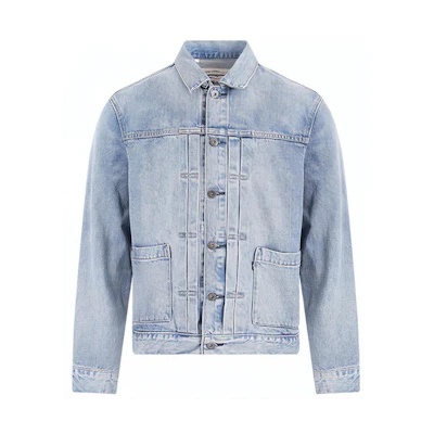 Levi's Solid Blue Long Sleeve Denim Jacket 28943-0029