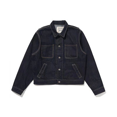 Levi's Solid Button-Up Denim Jacket for Men in Dark Indigo A4373-0001