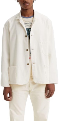 Levi's Solid Color Button-Up Jacket for Men - White 719640012 Shop Levi's Solid Color Button-Up Jacket for Men - White 719640012