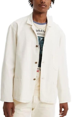 Levi's Solid Color Button-Up Jacket for Men - White 719640012 Purchase Levi's Solid Color Button-Up Jacket for Men - White 719640012