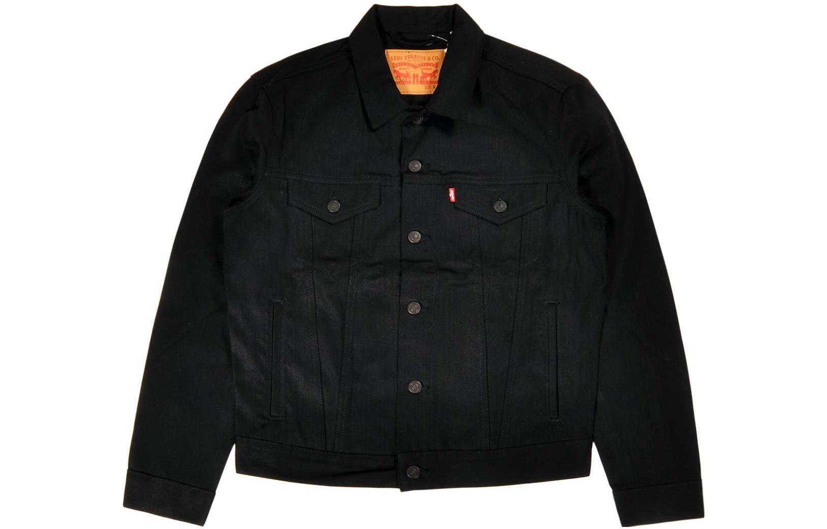 Levi's Solid Color Casual Single-Breasted Jacket Black 72334-0157